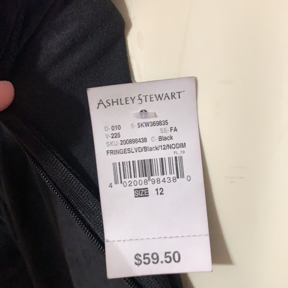 ASHLEY STEWART Faux Suede Fringe Long Sleeves - Picture 7 of 7